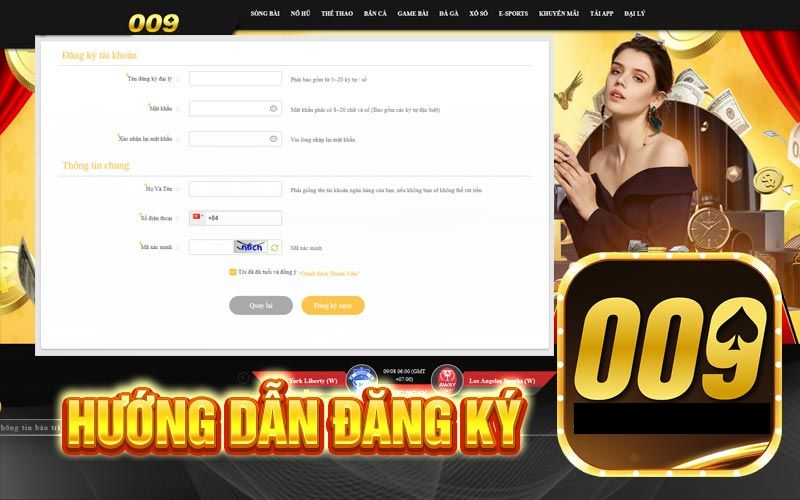 Hướng dẫn đăng ký tài khoản 009